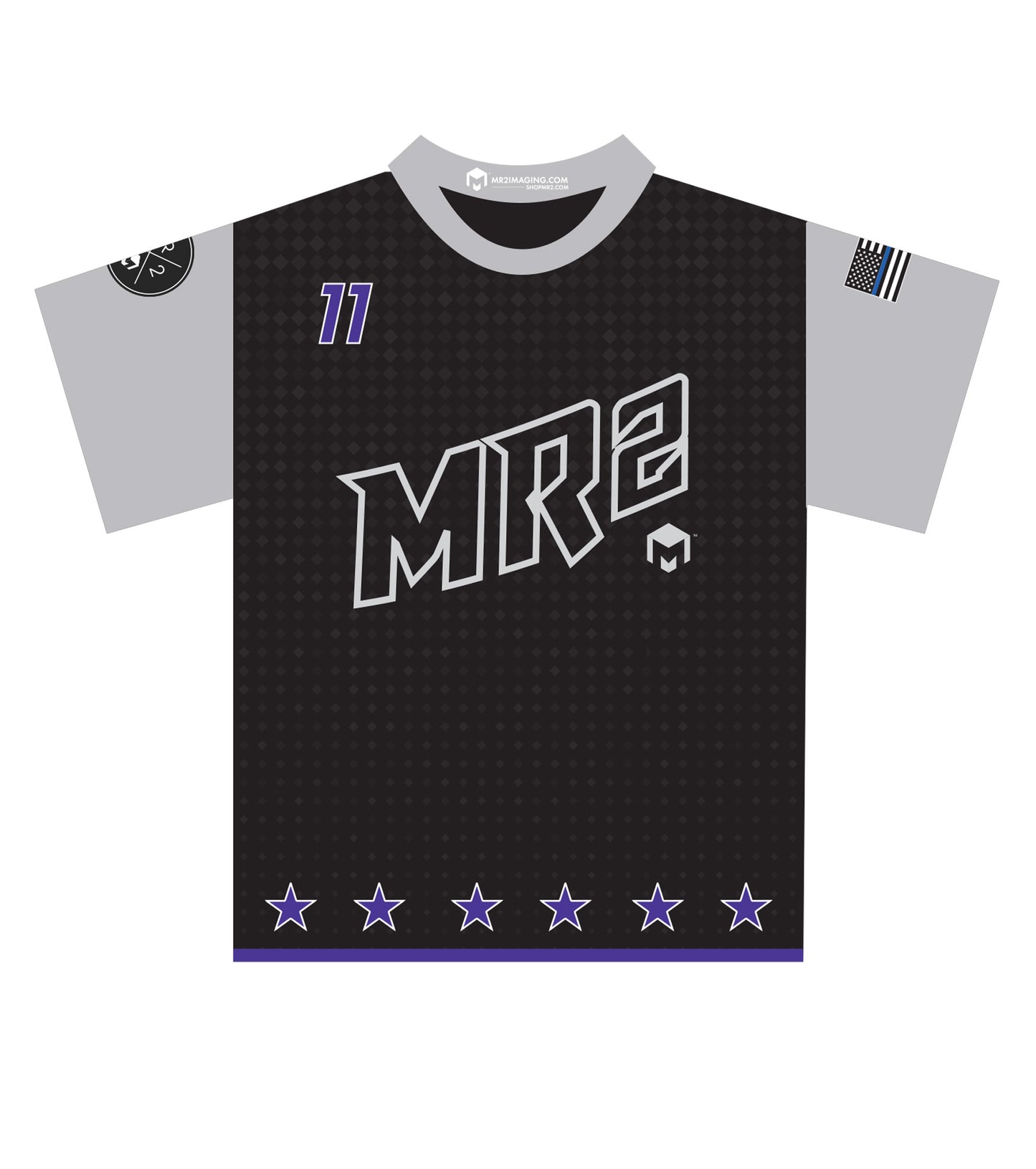 MR2 Softball Sublimated Jersey-Black/Purple