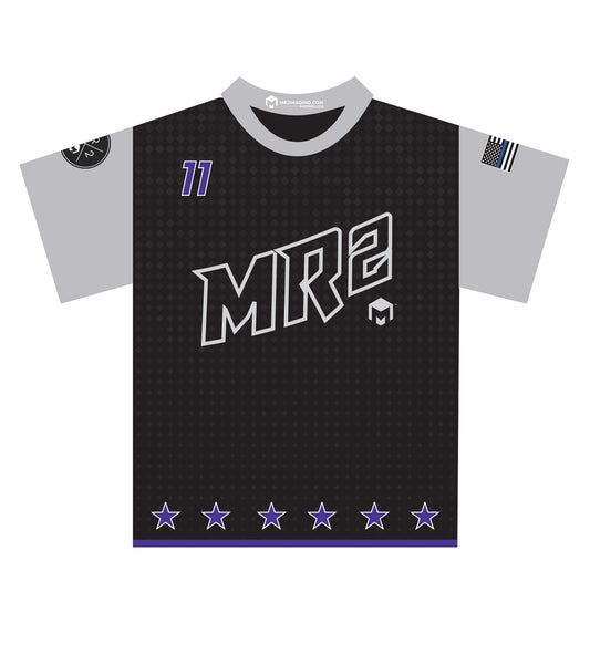 MR2 Softball Sublimated Jersey-Black/Purple